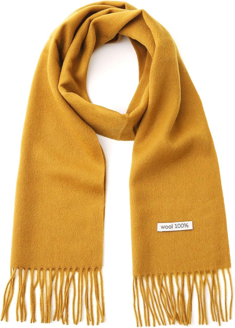 linişte 100% Wool Scarf - Men and Women Winter Warm Soft Luxurious Solid Colors Gift Box - Image 1